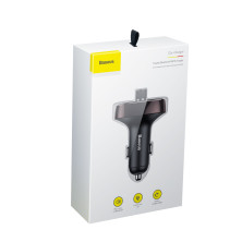 Автомобільний зарядний пристрій Baseus T-Typed MP3 Car Charger S-09 2USB 3.4A Коричневий