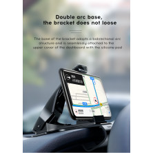 Автодержатель для телефона Baseus Mouth Car на приборную панель Черный