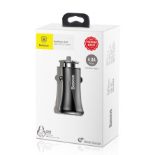 Автомобильное зарядное устройство Baseus Gentleman 2USB 4.8A Черный  (CCALL-GB01)