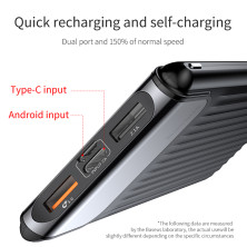УМБ Baseus Thin 10000mAh 3A з технологією QC3.0 + PD Чорний