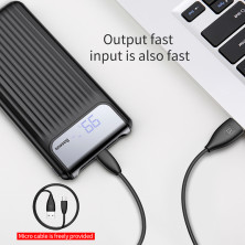 УМБ Baseus Thin 10000mAh 3A з технологією QC3.0 + PD Чорний