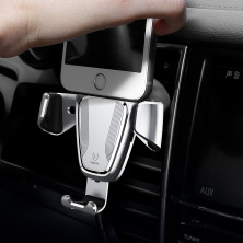 Автодержатель для телефона Baseus Gravity Car Mount в воздуховод Серебристый