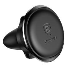 Автотримач для телефону магнітний Baseus Magnetic Air Vent в повітропровід з тримачем для кабелю Чорний