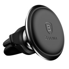 Автотримач для телефону магнітний Baseus Magnetic Air Vent в повітропровід з тримачем для кабелю Чорний