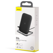 Беспроводное зарядное устройство Baseus Rib Horizontal and Vertical с технологией Qi 15W MAX Черный