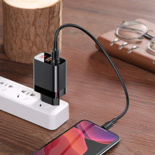 Сетевое зарядное устройство Baseus Mirror Lake PPS QC3.0+PD3.0 18W USB+Type-C 3A Черный