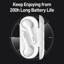 Беспроводные TWS Bluetooth наушники Baseus Encok W07 Белые