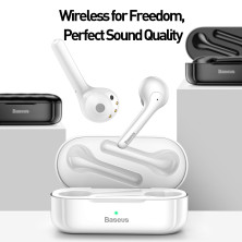 Беспроводные TWS Bluetooth наушники Baseus Encok W07 Белые