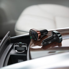 FM-трансмиттер Baseus T-Typed MP3 Car Charger S-09 2USB 3.4A Серебристый (CCALL-TM0A)