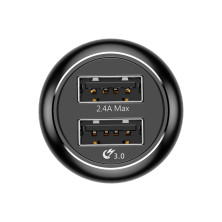 Автомобильное зарядное устройство Baseus Gentry QC 3.0 25W 2USB 3A Черный (CCALL-GC01)