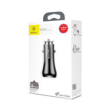 Автомобильное зарядное устройство Baseus Gentry QC 3.0 25W 2USB 3A Черный (CCALL-GC01)