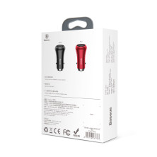 Автомобильное зарядное устройство Baseus Gentry QC 3.0 25W 2USB 3A Черный (CCALL-GC01)