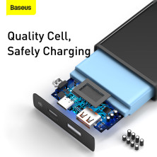 УМБ Baseus Super Mini 10000mAh 22.5W 5A з технологією QC3.0 + PD3.0 + Кабель USB to Type-C Чорний