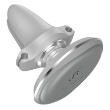 Автодержатель для телефона магнитный Baseus Magnetic Air Vent в воздуховод с держателем для провода Серебристый