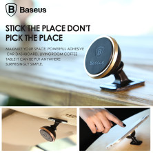 Автотримач для телефону магнітний Baseus 360-degree Rotation Magnetic Mount на торпедо Золотистий