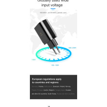 Мережевий зарядний пристрій Baseus Mirror Travel Digital Display 3USB 3.4A Чорний