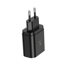 Мережевий зарядний пристрій Baseus Mirror Travel Digital Display 3USB 3.4A Чорний