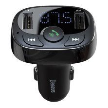 FM-трансмітер Baseus T-Typed MP3 Car Charger S-09A Black (CCTM-01)