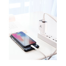 Сетевое зарядное устройство Baseus Mirror Travel Digital Display 3USB 3.4A Белый