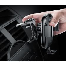 Беспроводное автомобильное зарядное устройство Baseus Smart Vehicle Bracket с технологией Qi 10W Черное