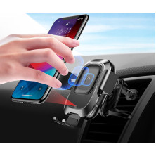 Беспроводное автомобильное зарядное устройство Baseus Smart Vehicle Bracket с технологией Qi 10W Черное