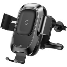 Бездротовий зарядний пристрій Baseus Smart Vehicle Bracket з технологією Qi 10W Чорний