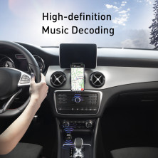 Bluetooth Baseus Streamer AUX/FM MP3 WAV авто адаптер ресивер магнитолы 2USB(3A) Черный