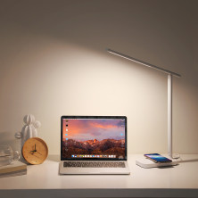 Настольная лампа Baseus LED 3in1 с беспроводной зарядкой с технологией Qi 10W MAX и USB Белый
