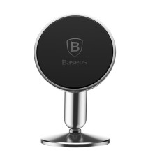 Автодержатель для телефона магнитный Baseus Bullet Magnetic на торпедо Серебристый