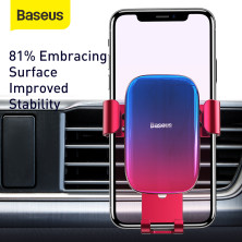 Автодержатель для телефона Baseus Glaze Gravity Car в воздуховод Красный
