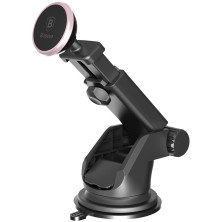 Автодержатель для телефона магнитный Baseus Solid Series Telescopic на торпедо Золотисто-Розовый