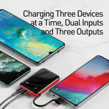 УМБ Baseus Mini S 10000mAh 15W 3A з технологією QC3.0 + PD3.0 і Type-C кабелем Червоний