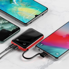 УМБ Baseus Mini S 10000mAh 15W 3A з технологією QC3.0 + PD3.0 і Type-C кабелем Червоний