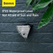 Світильник фасадний Baseus Solar Energy 1.2Вт 120Lm на сонячній батареї 1200mAh з датчиком руху Набір 4 шт Білий