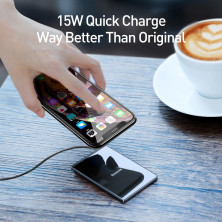 Беспроводное зарядное устройство Baseus Card Ultra-thin с технологией Qi 15W MAX Черный