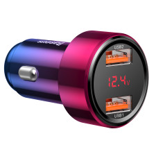 Автомобильное зарядное устройство Baseus Magic Series Dual Quick Charge Car Charger 45W 2USB Красный