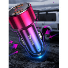 Автомобильное зарядное устройство Baseus Magic Series Dual Quick Charge Car Charger 45W 2USB Красный