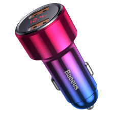 Автомобільний зарядний пристрій Baseus Magic Series Dual Quick Charge Car Charger 45W 2USB Червоний