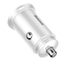 Автомобільний зарядний пристрій Baseus Circular Plastic QC 4.0 + PD3.0 30W USB + Type-C 5A Сріблястий