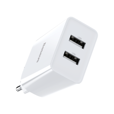 Мережевий зарядний пристрій Baseus Speed Mini Dual U Charger 2USB 2.1A 10.5W + Кабель 2.4A USB to Lightning 1м Білий
