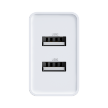 Мережевий зарядний пристрій Baseus Speed Mini Dual U Charger 2USB 2.1A 10.5W + Кабель 2.4A USB to Lightning 1м Білий