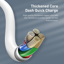 Мережевий зарядний пристрій Baseus Speed Mini Dual U Charger 2USB 2.1A 10.5W + Кабель 2.4A USB to Lightning 1м Білий