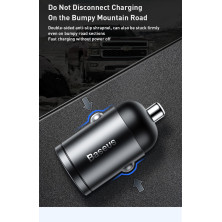 Автомобільний зарядний пристрій Baseus Tiny Star Mini QC 4.0 + PD3.0 30W Type-C 3A + Кабель 18W Type-C to Lightning 1м Сірий
