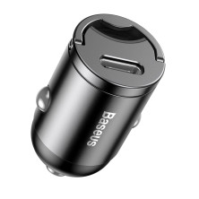 Автомобільний зарядний пристрій Baseus Tiny Star Mini QC 4.0 + PD3.0 30W Type-C 3A + Кабель 18W Type-C to Lightning 1м Сірий