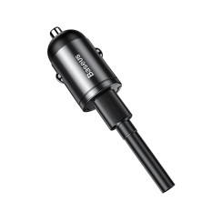 Автомобільний зарядний пристрій Baseus Tiny Star Mini QC 4.0 + PD3.0 30W Type-C 3A + Кабель 18W Type-C to Lightning 1м Сірий