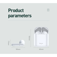 Бездротові Bluetooth навушники Baseus Encok TWS W09 Білий