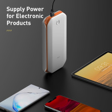 Пускозарядное устройство Бустер Baseus Car Jamp Starter Super Energy 3in1 12V 8000mAh с функцией Павербанка 5V/2.4A и LED фонарика Белый