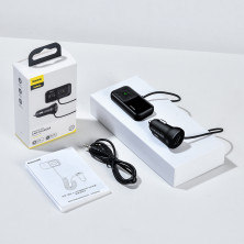 AUX/FM-трансмітер Baseus S-16 MP3 VAW авто адаптер ресивер магнітоли 2USB 3.1A Чорний