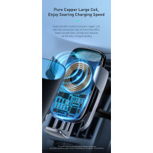 Бездротовий зарядний пристрій Baseus Milky Way Electric Holder з технологією Qi 15W Чорний