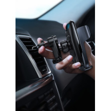 Бездротовий зарядний пристрій Baseus Milky Way Electric Holder з технологією Qi 15W Чорний